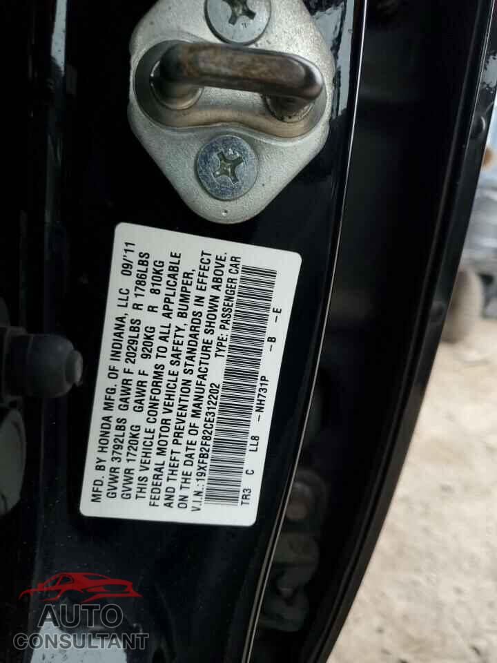 HONDA CIVIC 2012 - 19XFB2F82CE312202