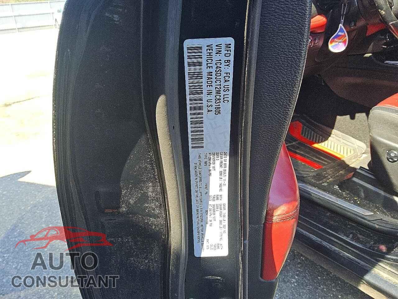 DODGE DURANGO 2021 - 1C4SDJCT2MC831805