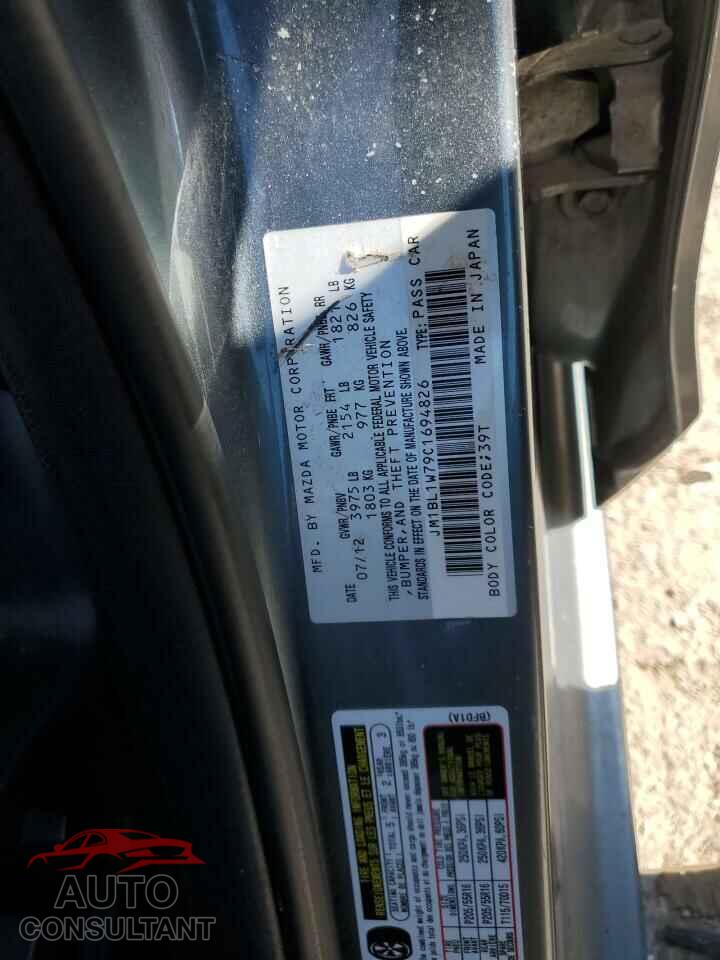 MAZDA 3 2012 - JM1BL1W79C1694826