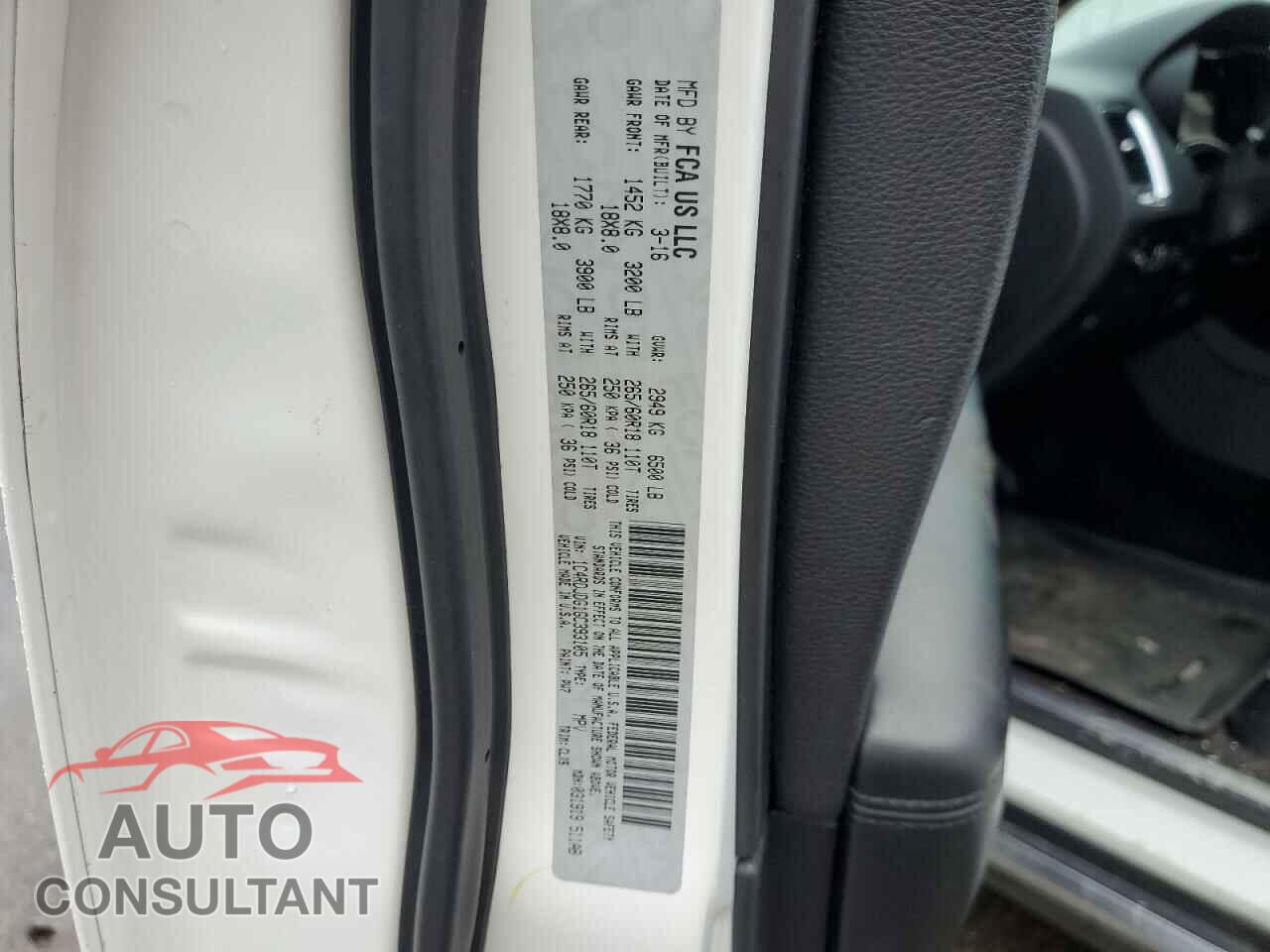 DODGE DURANGO 2016 - 1C4RDJDG1GC393105