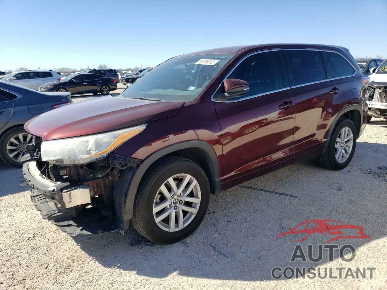 TOYOTA HIGHLANDER 2016 - 5TDZARFH3GS021731