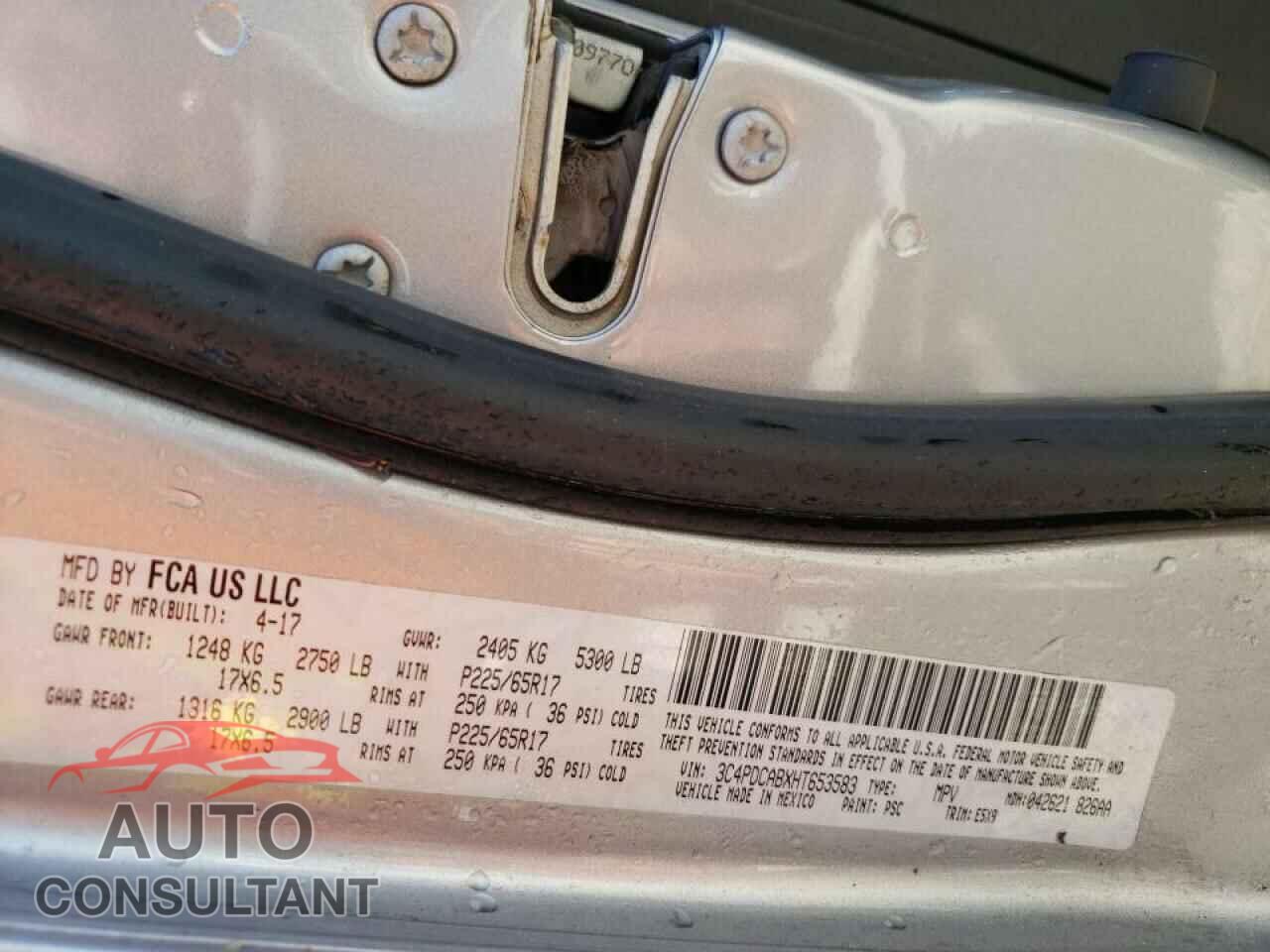 DODGE JOURNEY 2017 - 3C4PDCABXHT653583