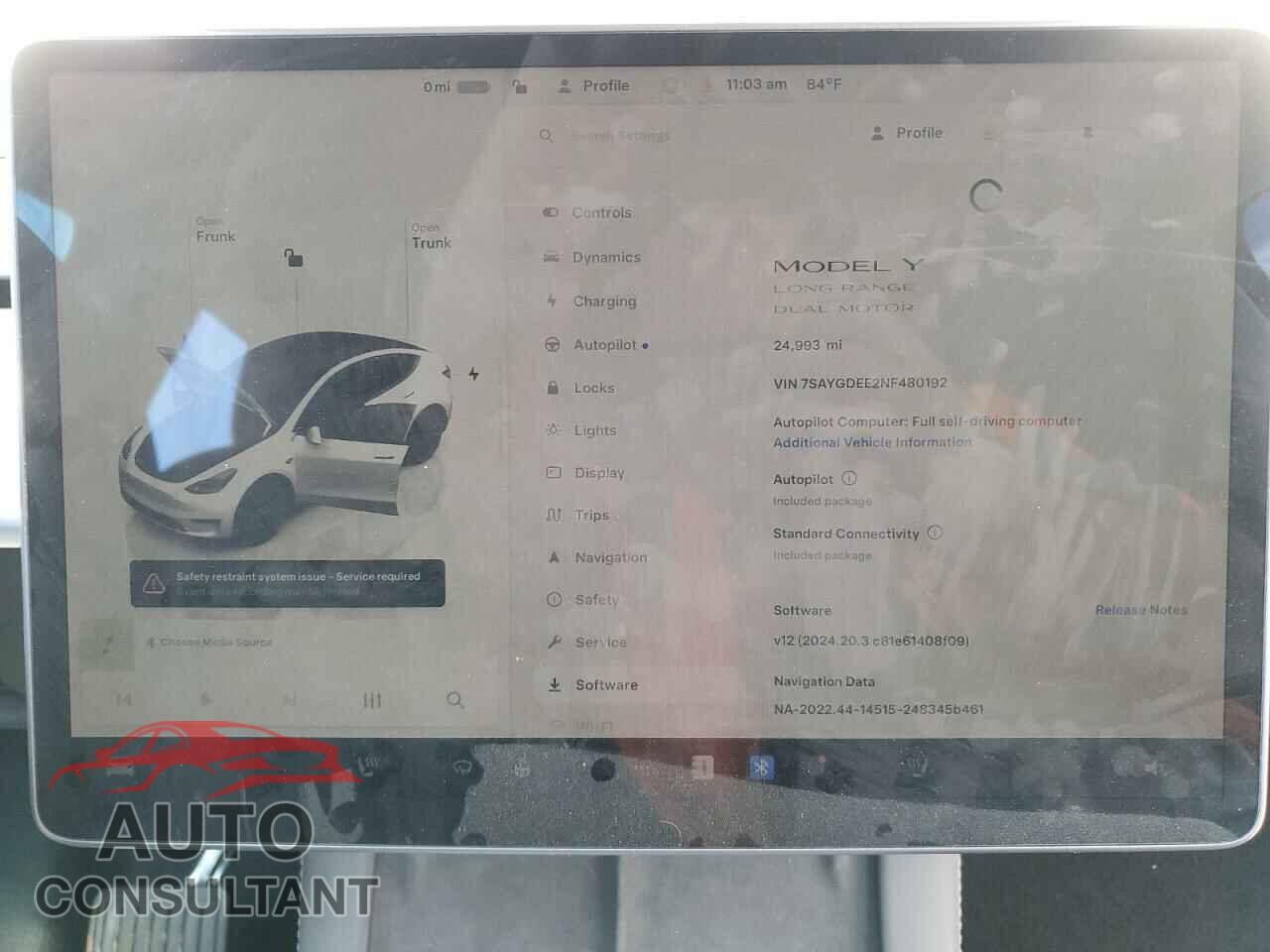 TESLA MODEL Y 2022 - 7SAYGDEE2NF480192