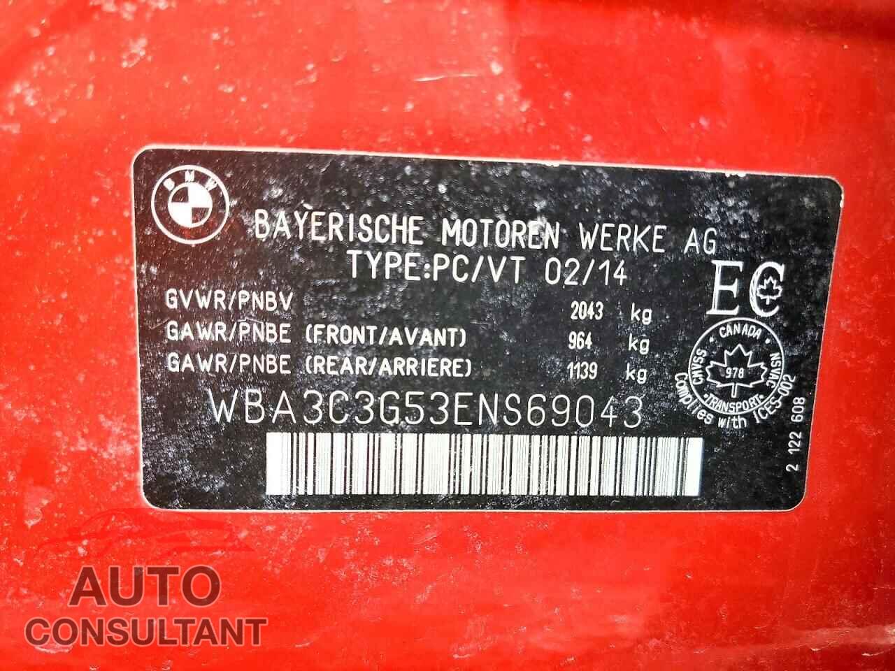 BMW 320 2014 - WBA3C3G53ENS69043