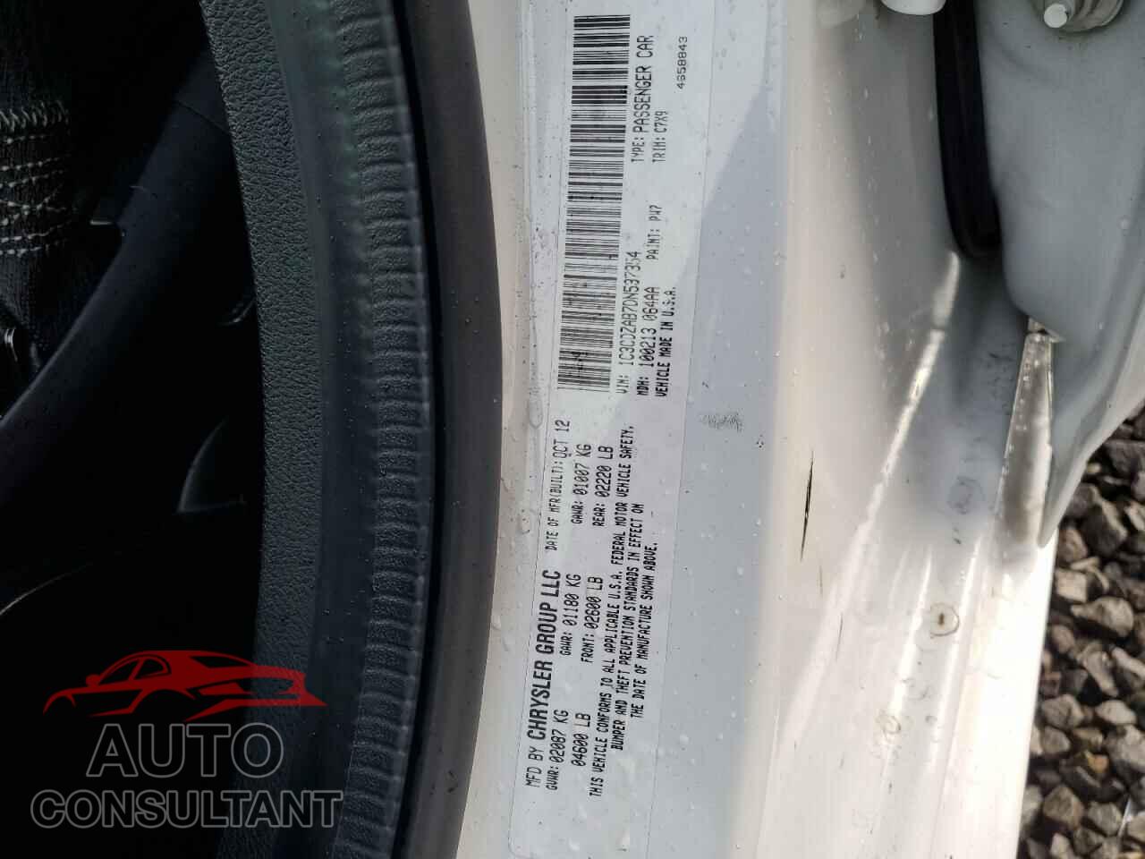 DODGE AVENGER 2013 - 1C3CDZAB7DN537354