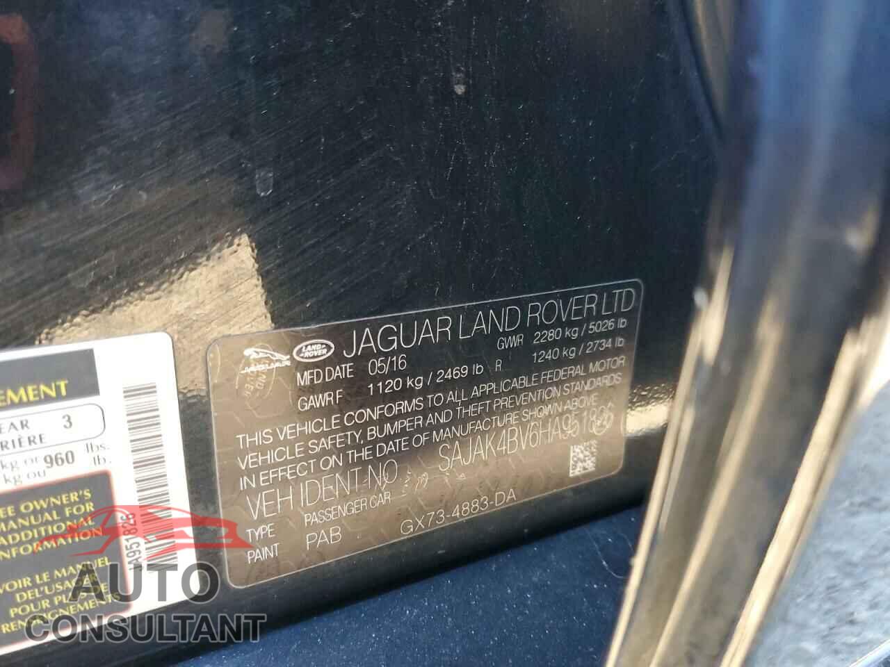 JAGUAR XE 2017 - SAJAK4BV6HA951826