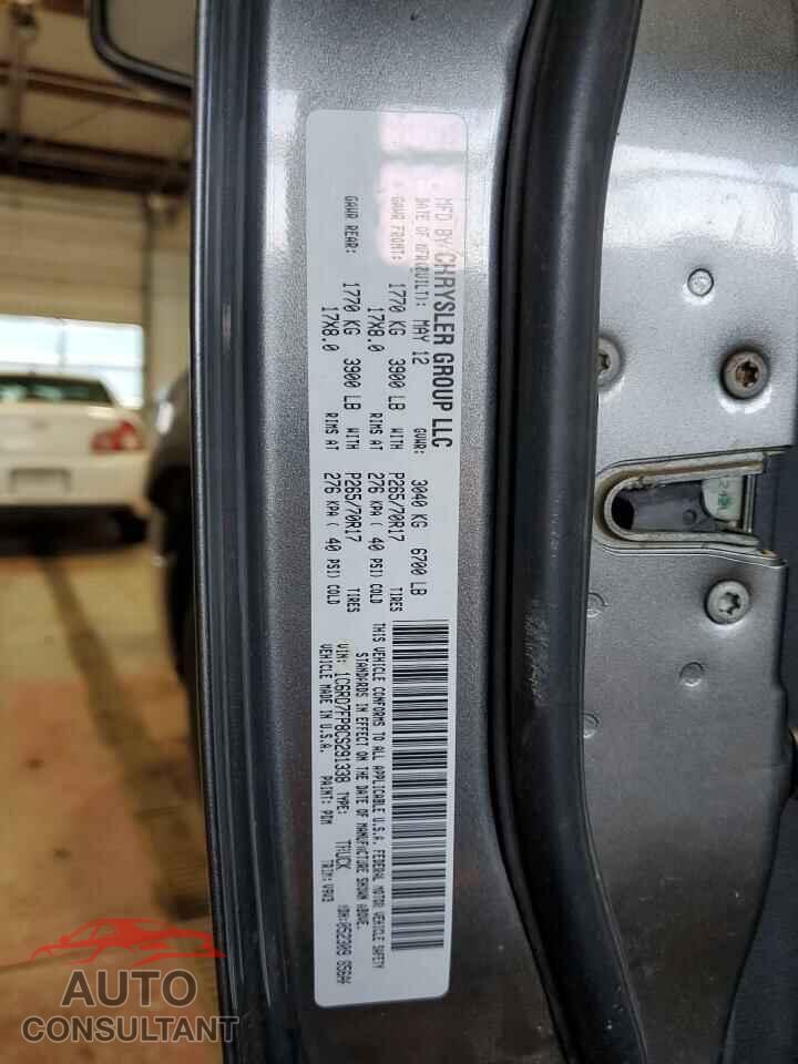 DODGE RAM 1500 2012 - 1C6RD7FP8CS291338