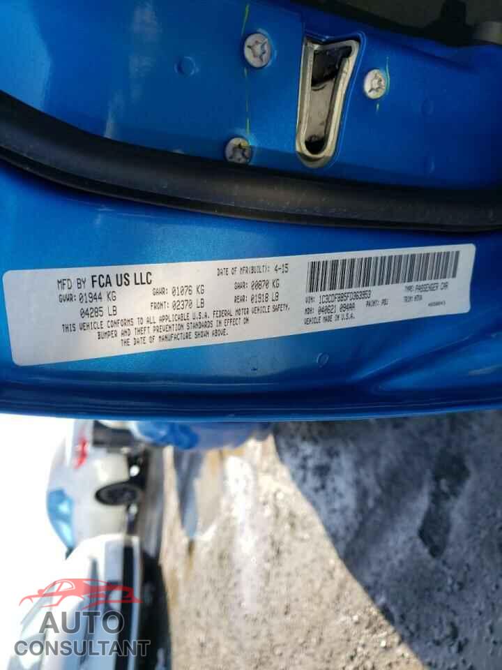 DODGE DART 2015 - 1C3CDFBB5FD363953