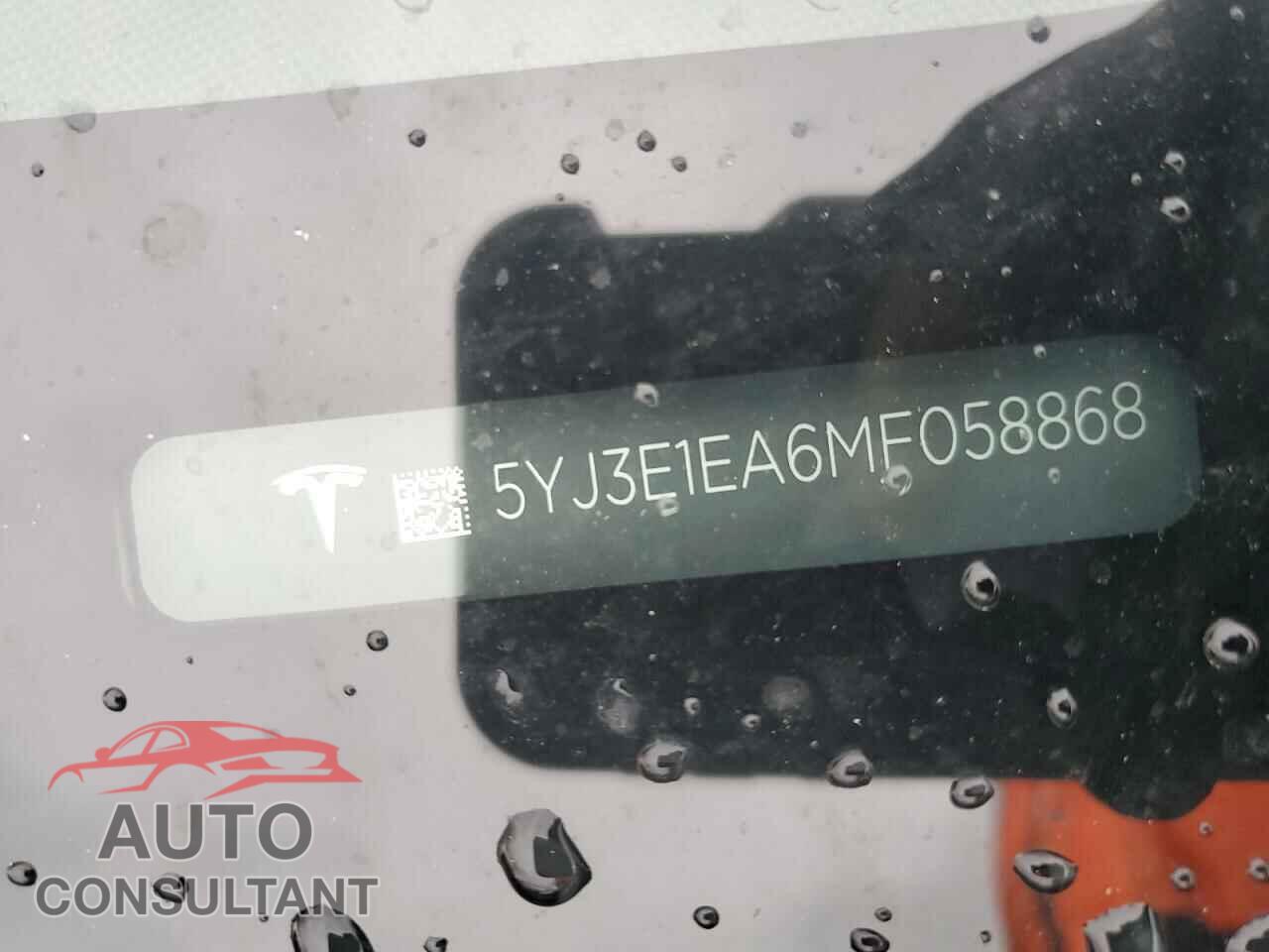 TESLA MODEL 3 2021 - 5YJ3E1EA6MF058868