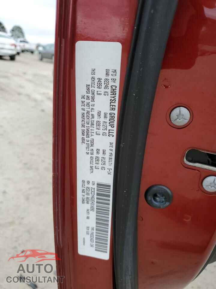 DODGE CHALLENGER 2014 - 2C3CDYAG2EH310282