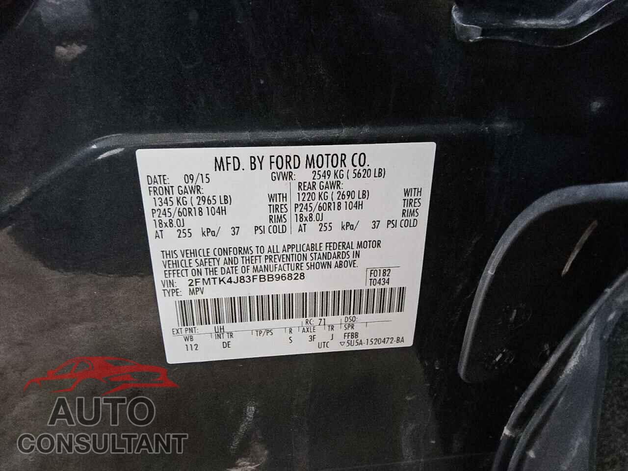 FORD EDGE 2015 - 2FMTK4J83FBB96828