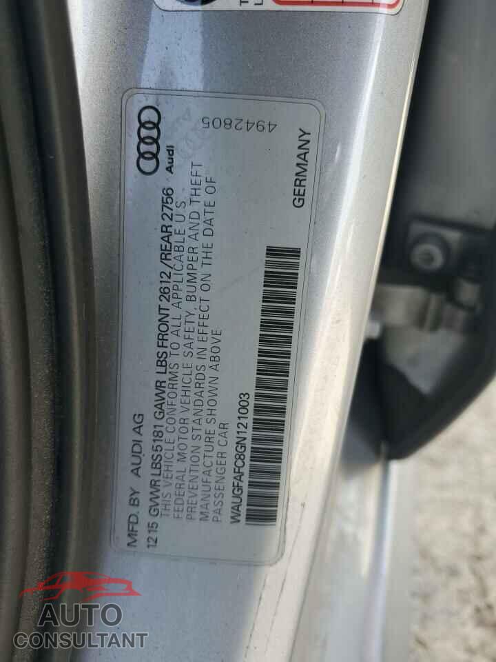 AUDI A6 2016 - WAUGFAFC8GN121003