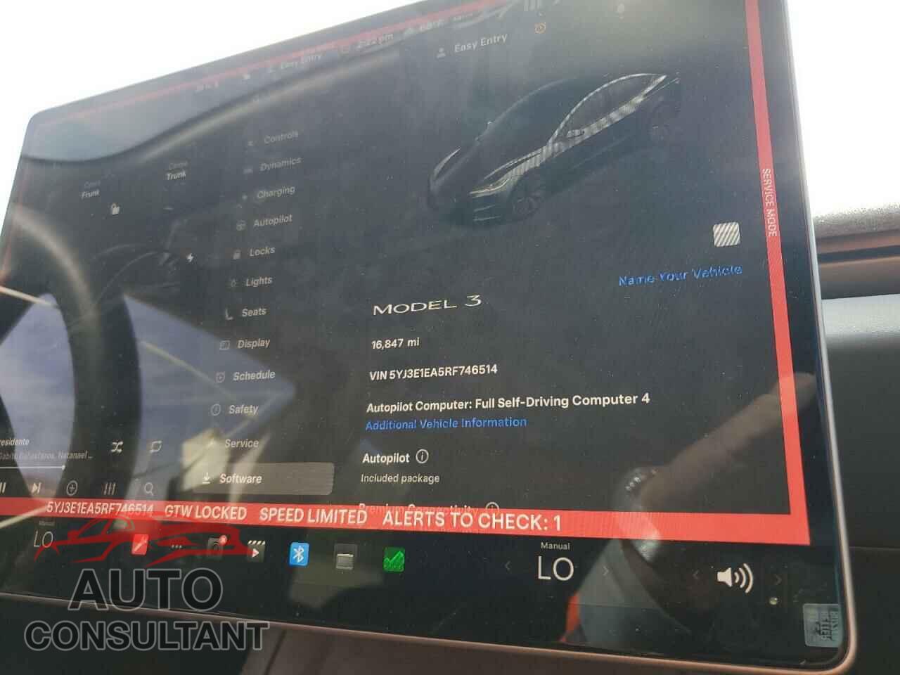 TESLA MODEL 3 2024 - 5YJ3E1EA5RF746514