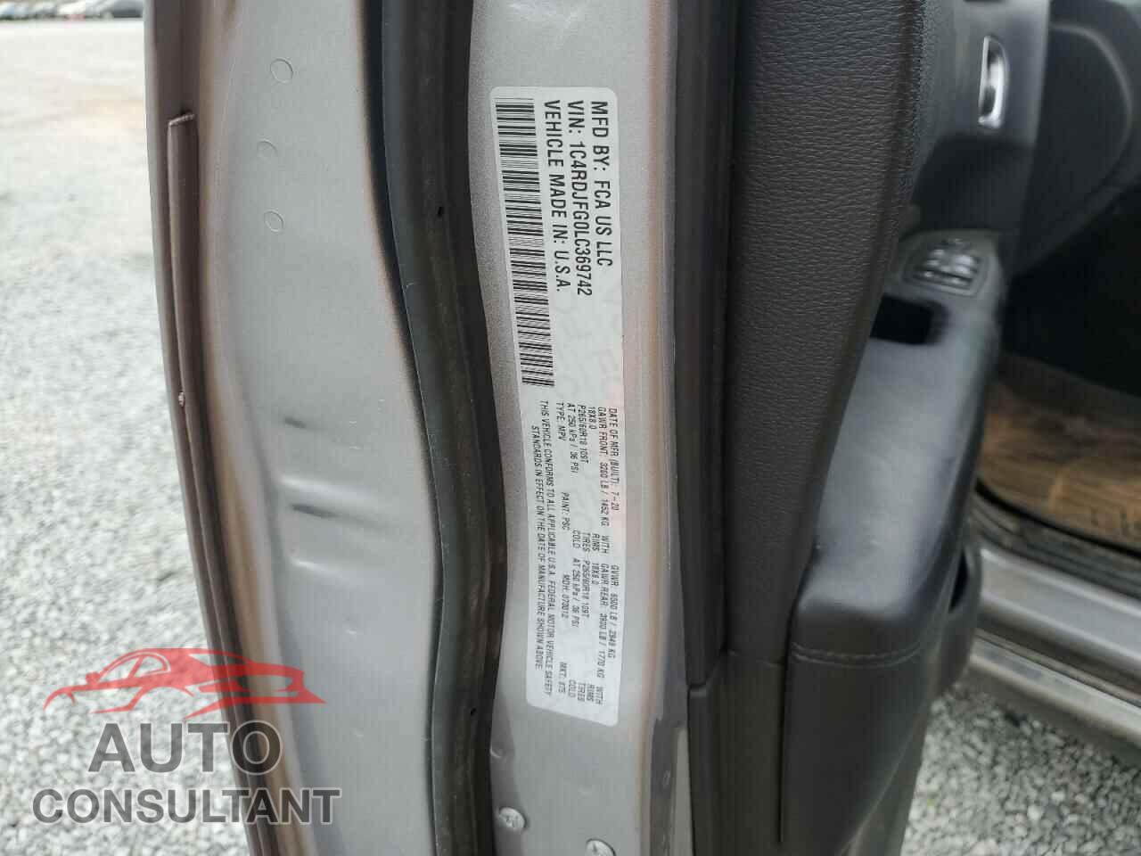 DODGE DURANGO 2020 - 1C4RDJFG0LC369742
