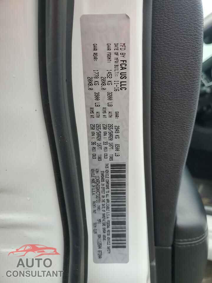 DODGE DURANGO 2017 - 1C4RDHDGXHC732731