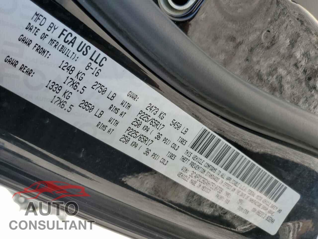 DODGE JOURNEY 2017 - 3C4PDCBGXHT510739