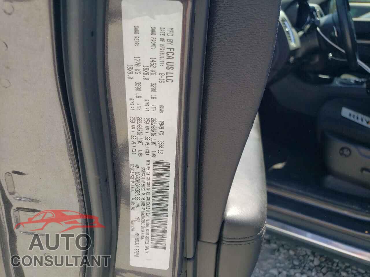 DODGE DURANGO 2017 - 1C4RDHAG4HC627199