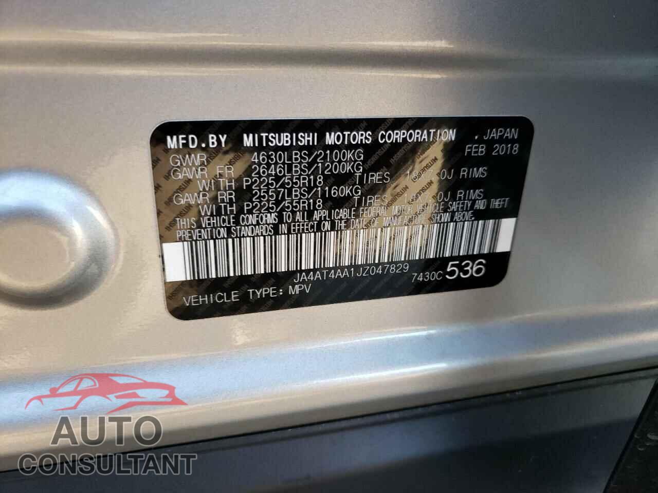 MITSUBISHI ECLIPSE 2018 - JA4AT4AA1JZ047829
