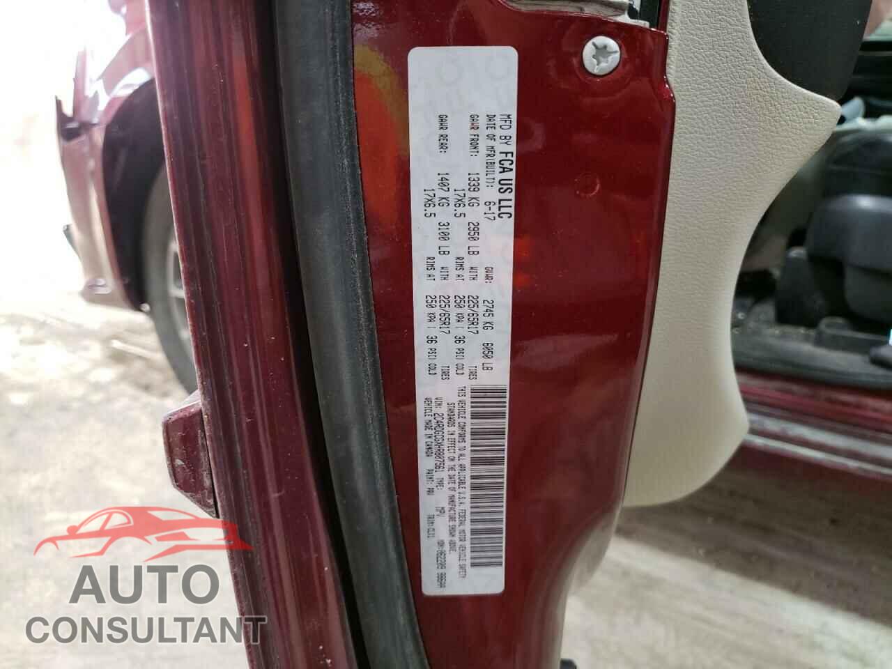 DODGE CARAVAN 2017 - 2C4RDGCGXHR807561