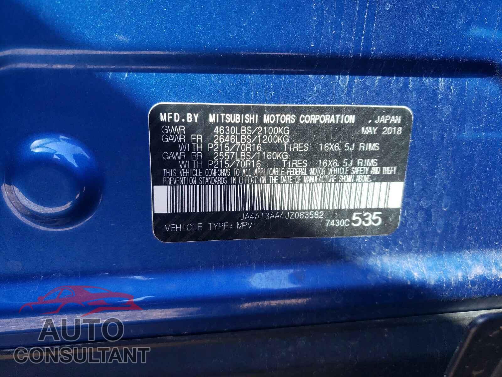 MITSUBISHI ECLIPSE 2018 - JA4AT3AA4JZ063582