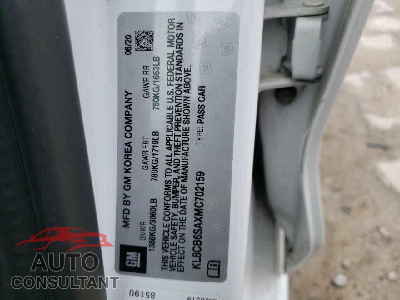 CHEVROLET SPARK 2021 - KL8CB6SAXMC702159