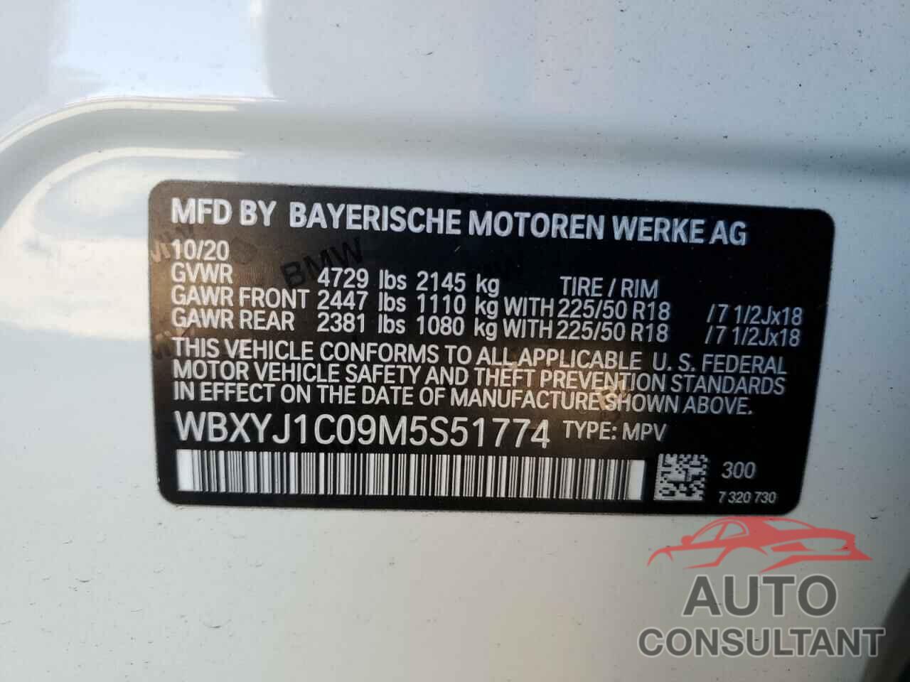 BMW X2 2021 - WBXYJ1C09M5S51774