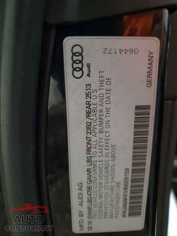 AUDI A4 2017 - WAUANAF41HN009159