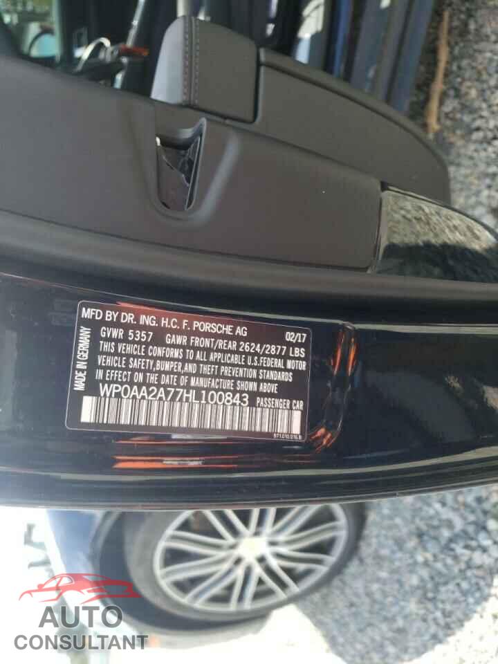 PORSCHE PANAMERA 2017 - WP0AA2A77HL100843