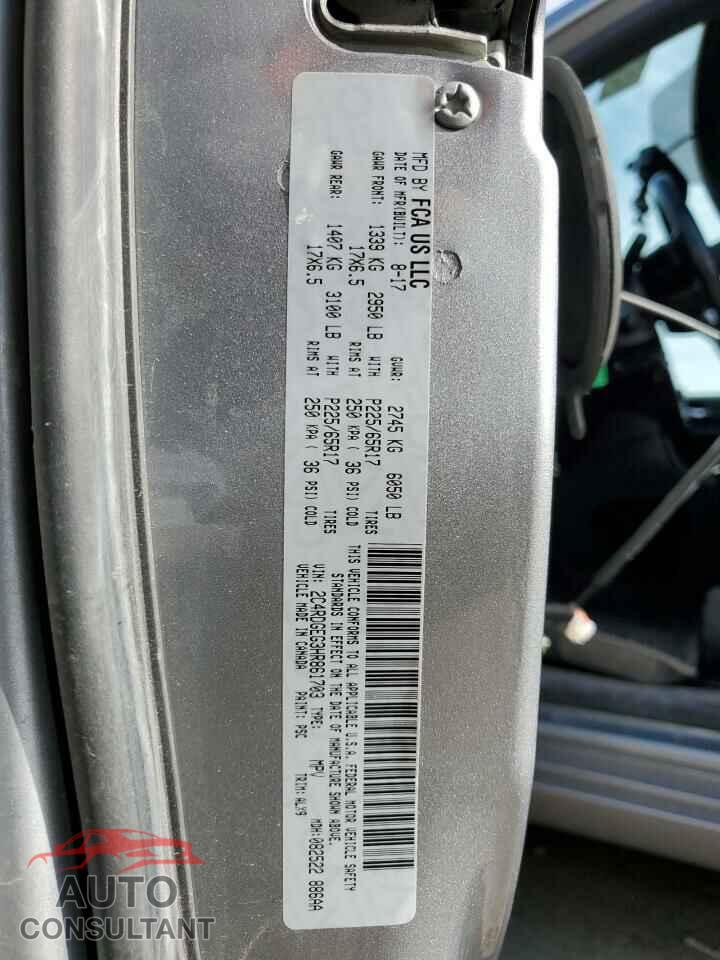 DODGE CARAVAN 2017 - 2C4RDGEG3HR861703