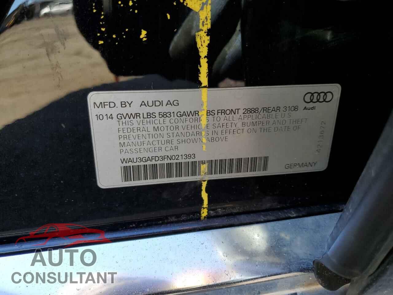 AUDI A8 2015 - WAU3GAFD3FN021393