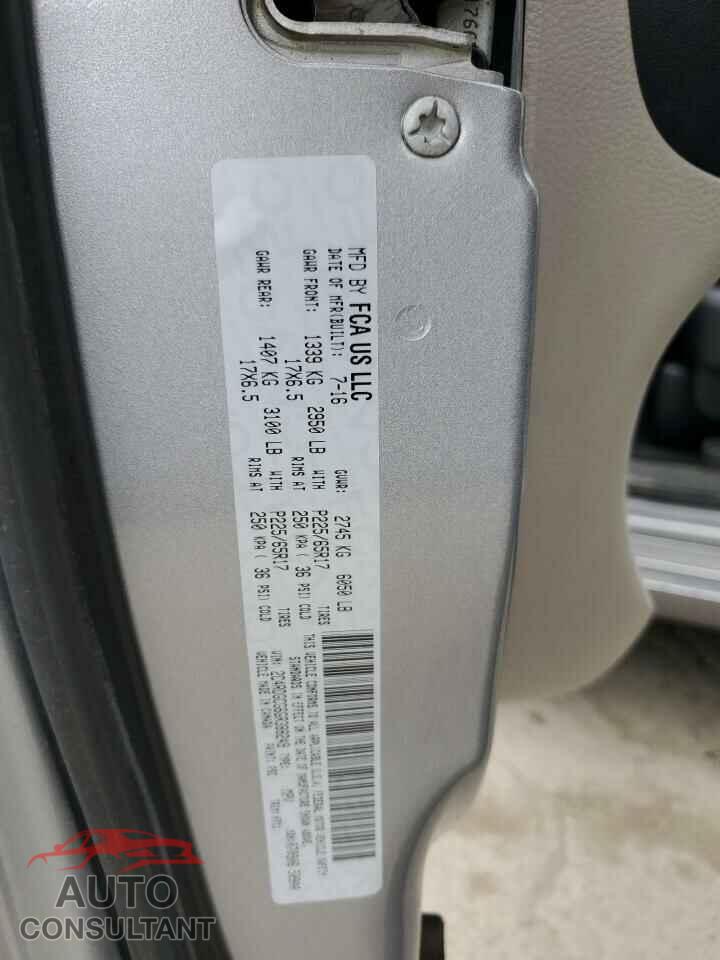 DODGE CARAVAN 2016 - 2C4RDGCG6GR388249