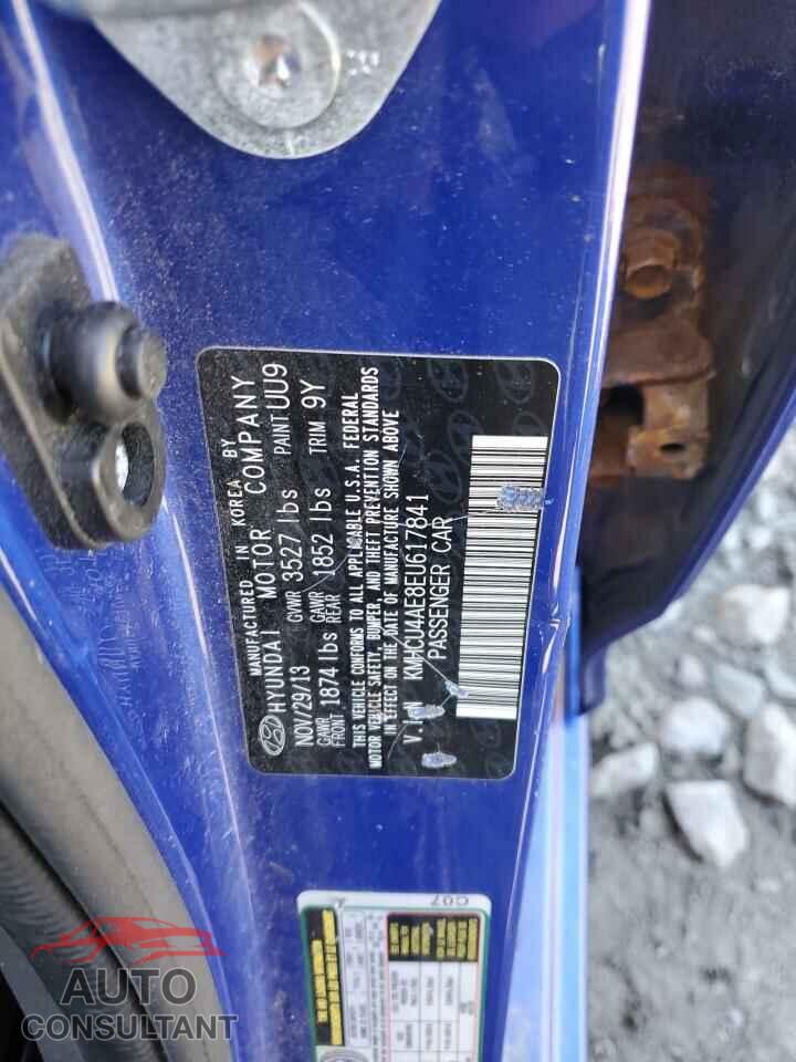HYUNDAI ACCENT 2014 - KMHCU4AE8EU617841