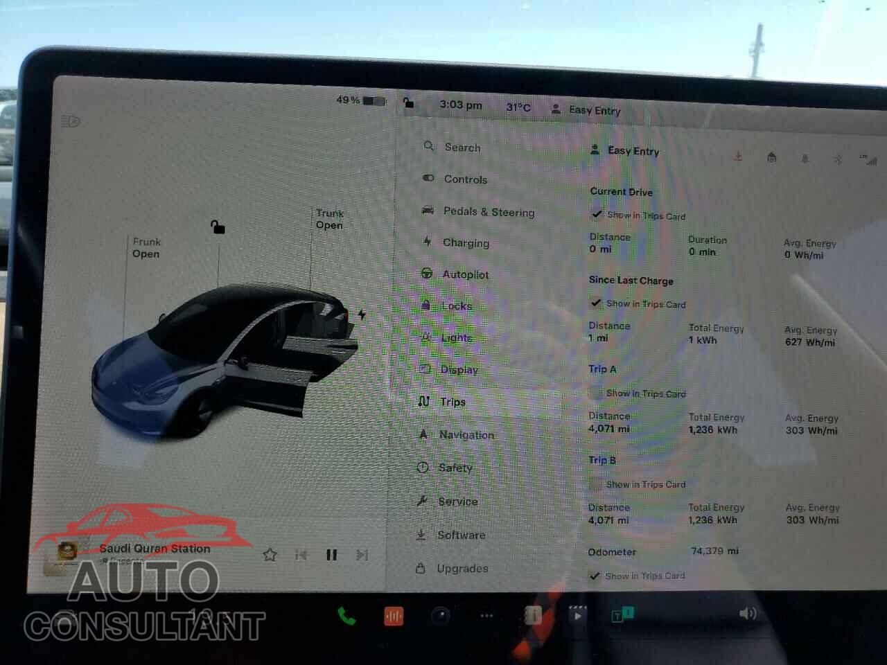 TESLA MODEL 3 2018 - 5YJ3E1EB7JF119455