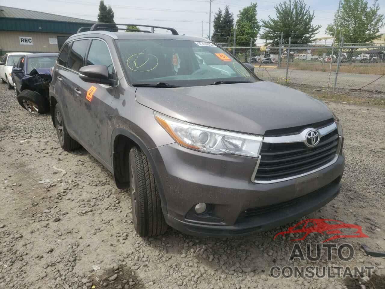 TOYOTA HIGHLANDER 2016 - 5TDJKRFH8GS272514