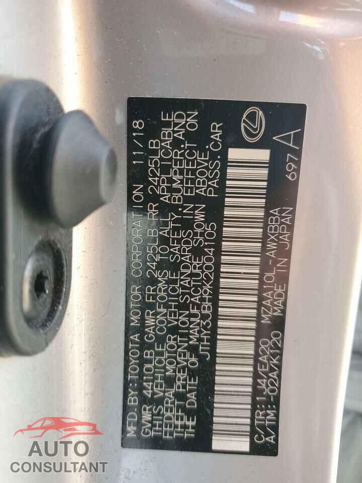 LEXUS UX 200 2019 - JTHY3JBH9K2004105