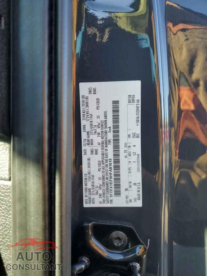 FORD F-150 2017 - 1FTFX1EF9HFA81615