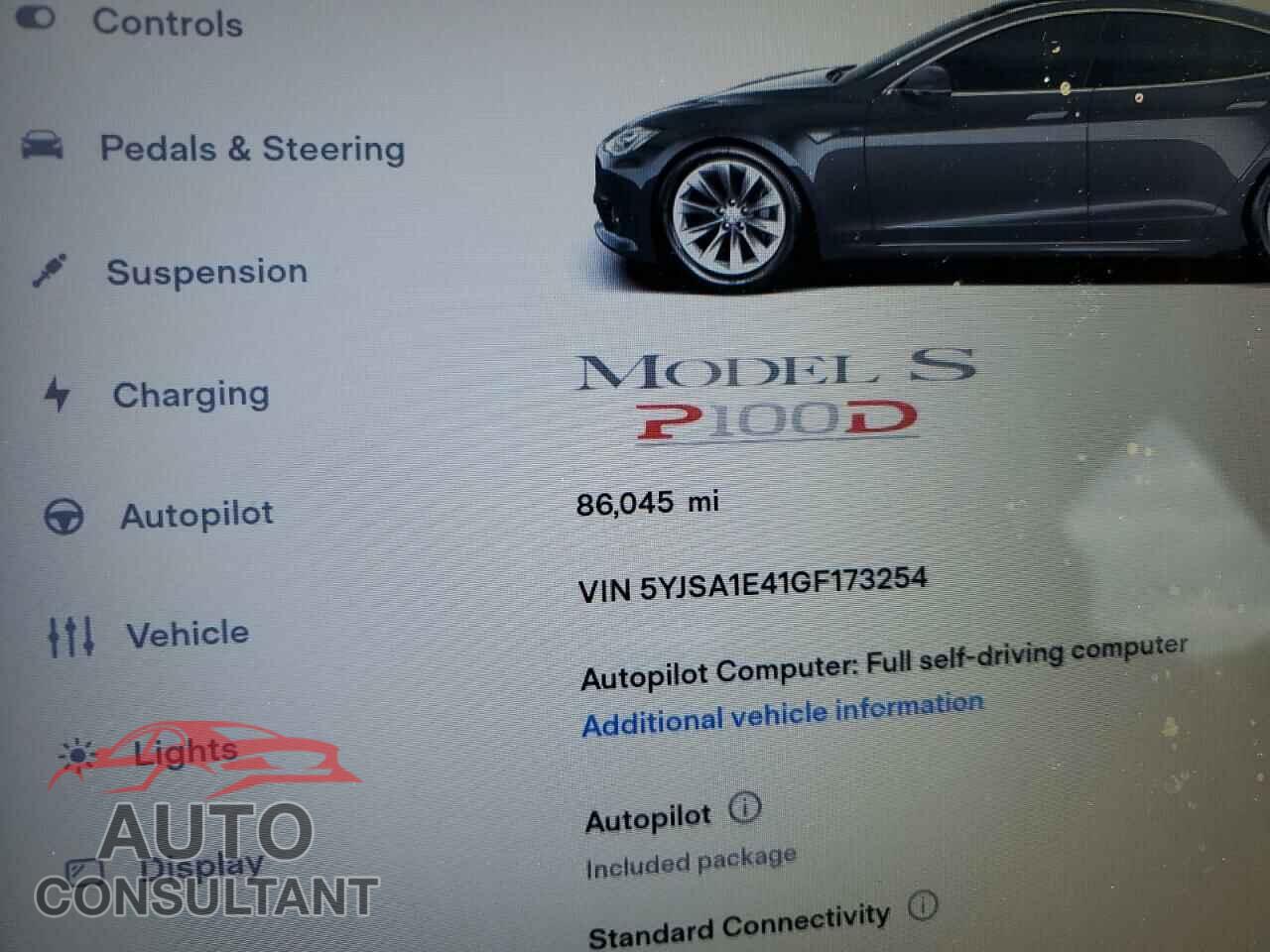 TESLA MODEL S 2016 - 5YJSA1E41GF173254