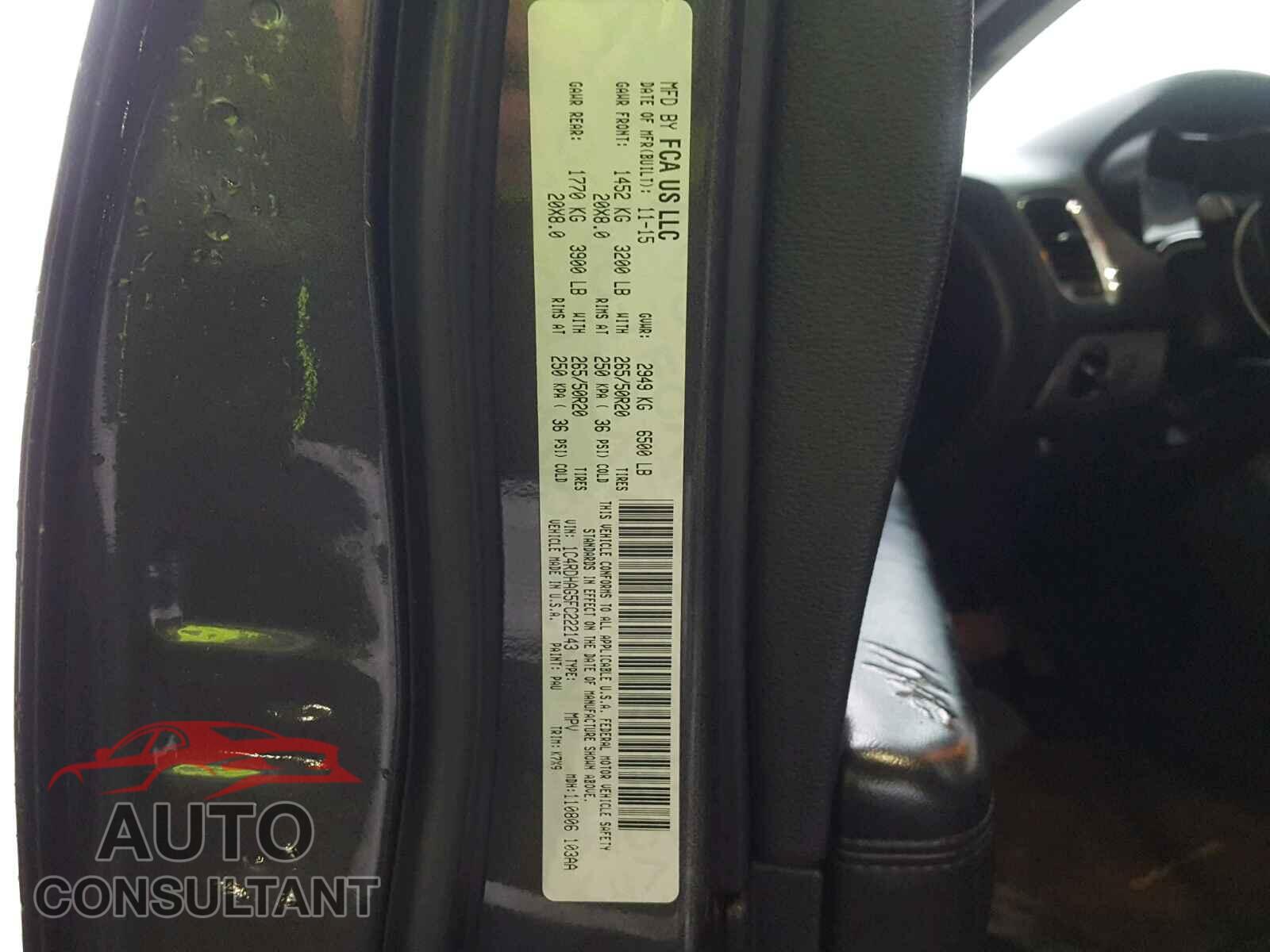 DODGE DURANGO SXT 2015 - 1C4RDHAG5FC222143