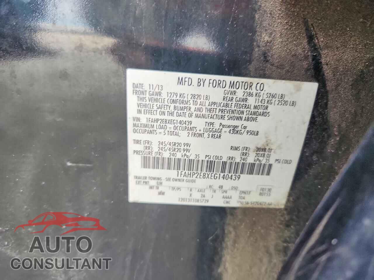 FORD TAURUS 2014 - 1FAHP2E8XEG140439