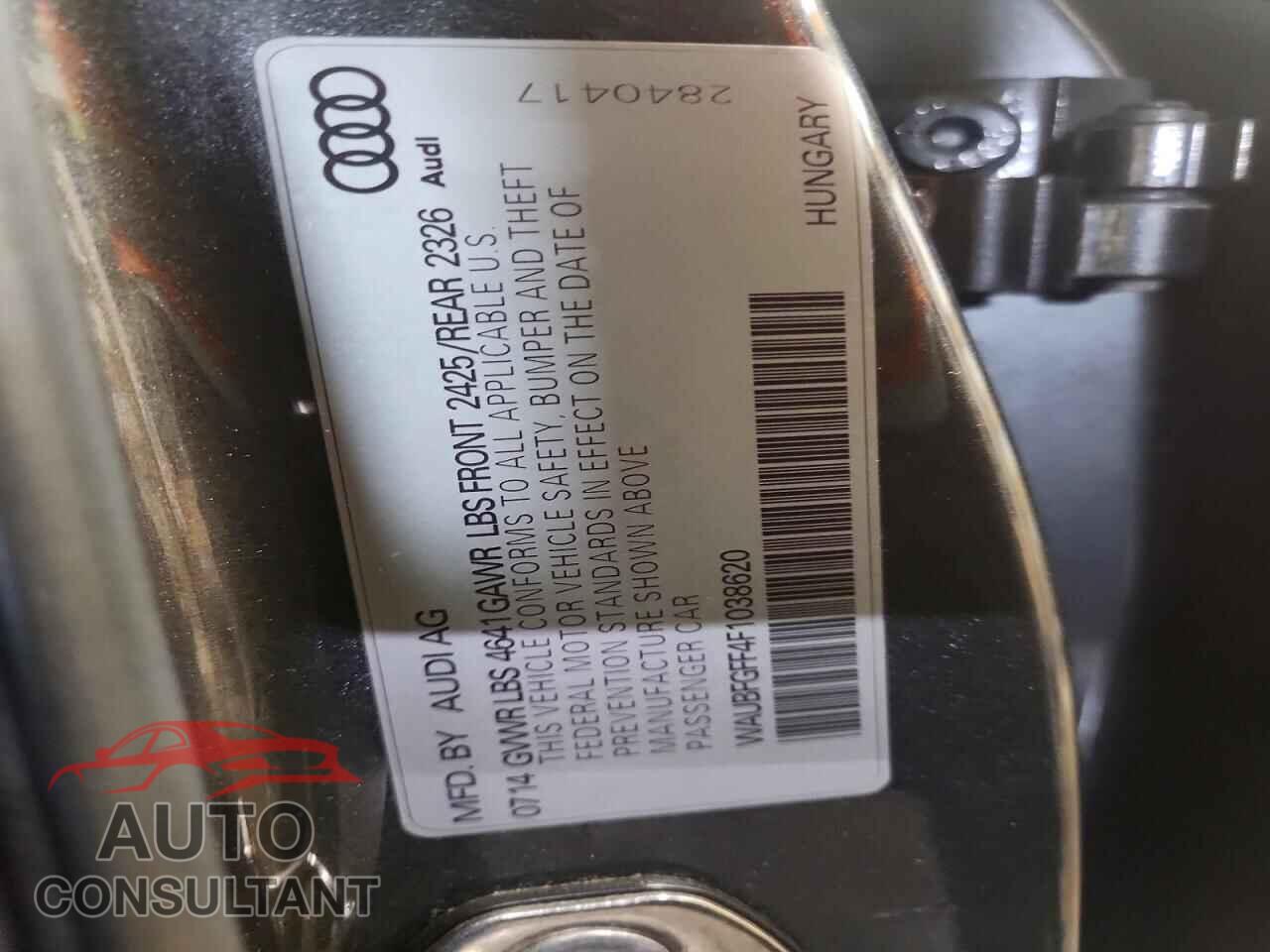 AUDI A3 2015 - WAUBFGFF4F1038620