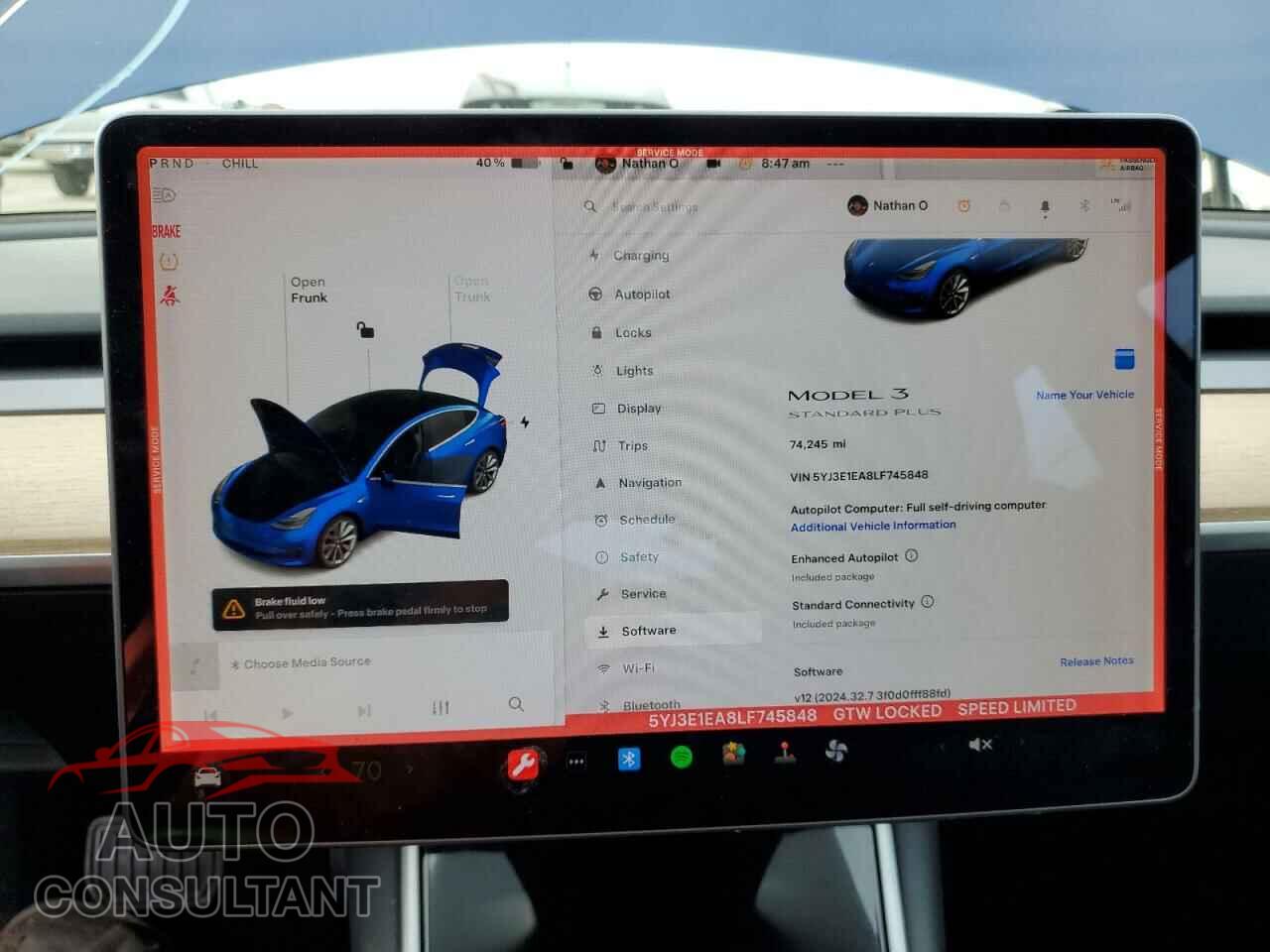 TESLA MODEL 3 2020 - 5YJ3E1EA8LF745848