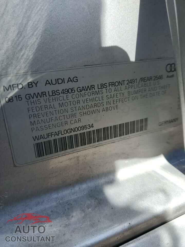 AUDI A4 2016 - WAUFFAFL0GN009534