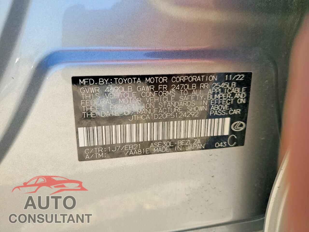 LEXUS IS 2023 - JTHCA1D20P5124292