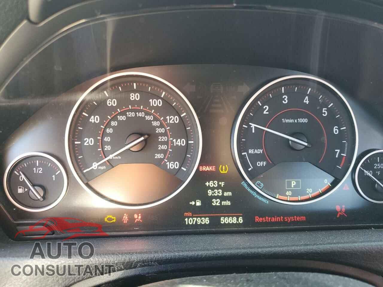 BMW 3 SERIES 2013 - WBA3C1C58DF434622