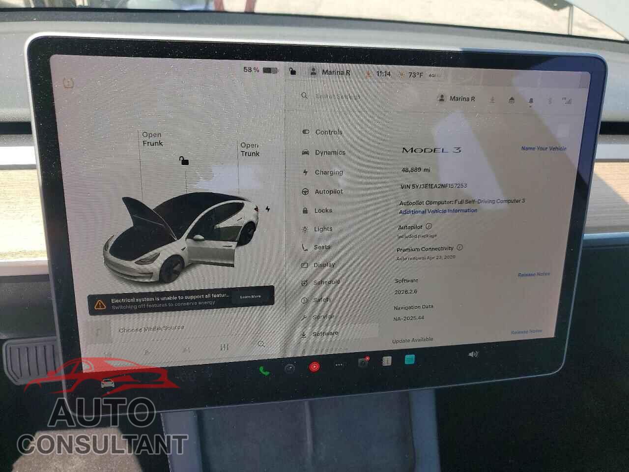 TESLA MODEL 3 2022 - 5YJ3E1EA2NF157253