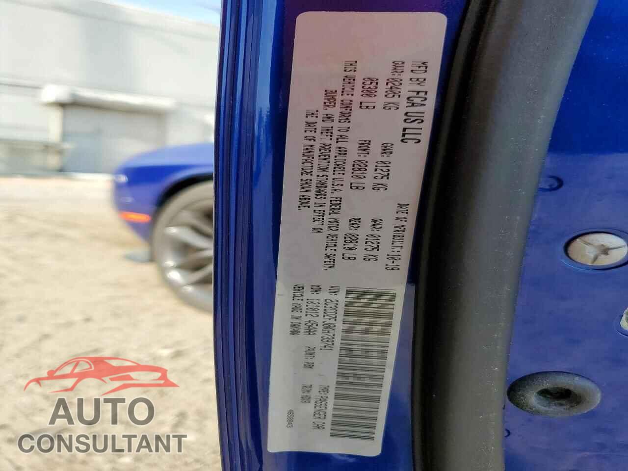 DODGE CHALLENGER 2019 - 2C3CDZFJ8KH739741