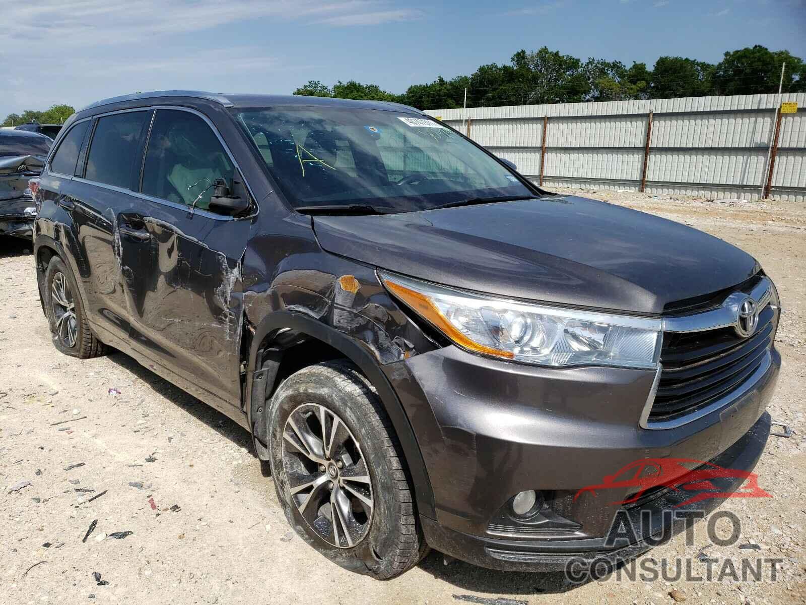 TOYOTA HIGHLANDER 2016 - 5TDKKRFH1GS507291
