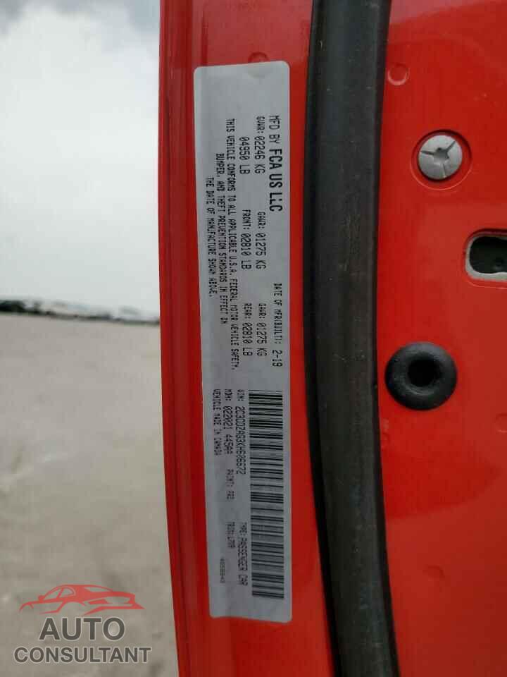 DODGE CHALLENGER 2019 - 2C3CDZAG3KH606672
