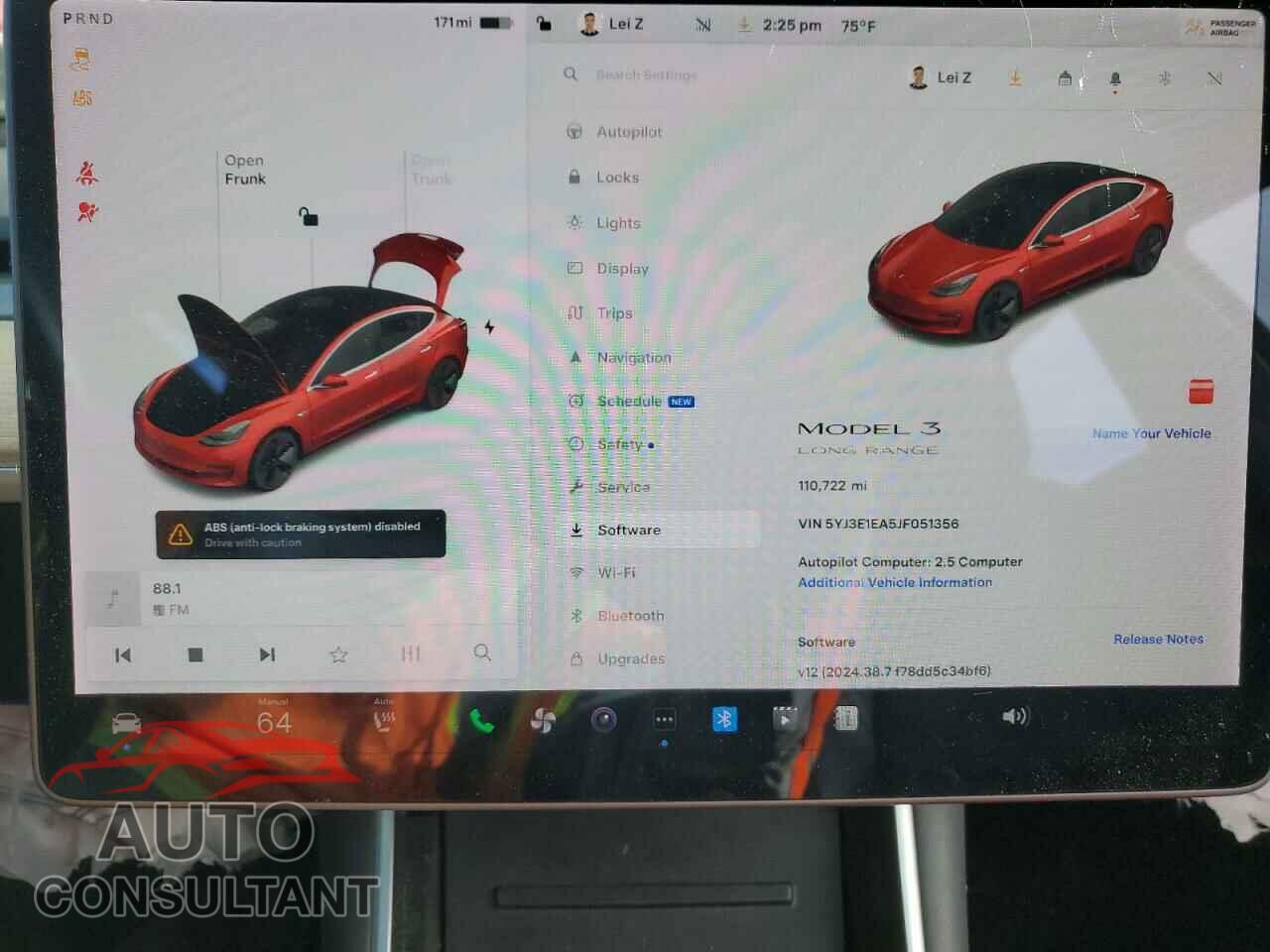 TESLA MODEL 3 2018 - 5YJ3E1EA5JF051356