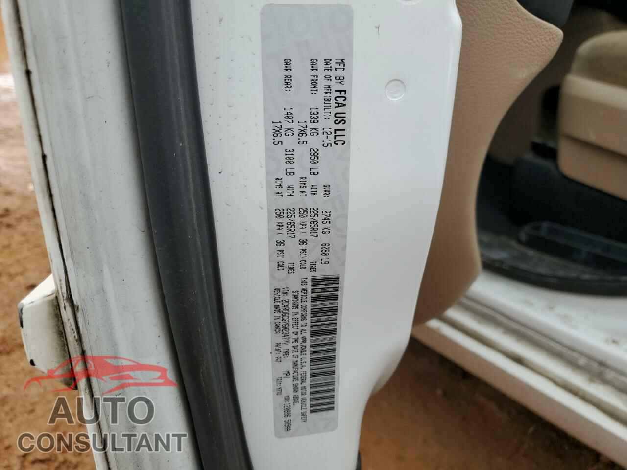DODGE CARAVAN 2016 - 2C4RDGCG7GR234777